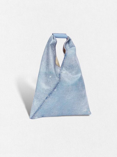 【定価72,600円(税込)】MM6 Maison Margiela エムエムシックス メゾンマルジェラ 自由な感性で楽しむニュースタンダード 褪せたブルーに宿るヴィンテージの品格！大人のためのジャパニーズバッグ スモール トライアングルバック 鞄S54WD0