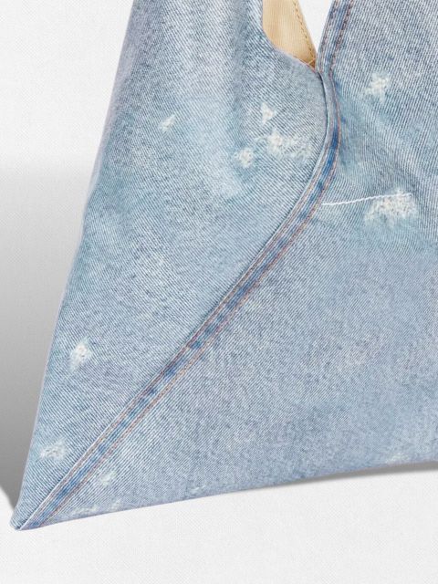 【定価72,600円(税込)】MM6 Maison Margiela エムエムシックス メゾンマルジェラ 自由な感性で楽しむニュースタンダード 褪せたブルーに宿るヴィンテージの品格！大人のためのジャパニーズバッグ スモール トライアングルバック 鞄S54WD0