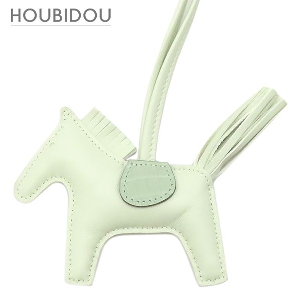 エルメス HERMES バッグチャーム ロデオPM タッチ アニョーミロ アリゲーター ヴェールドー ミントグリーン クロコ B 【箱】【中古】