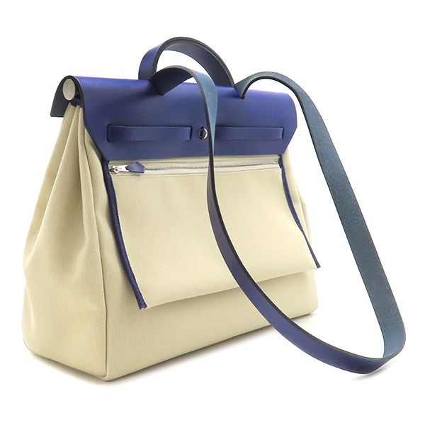 エルメス HERMES 2WAYバッグ エールバッグジップMM 39 キャンバス トワルミリタリー ヴァッシュハンター ブルーアンクル×ベージュ シルバー金具 青 ハンドバッグ ショルダー Z 【保存袋】【中古】 エルメス HERMES 2WAYバッグ エールバッグジップMM 39 キャンバス トワルミリタリー ヴァッシュハンター ブルーアンクル×ベージュ シルバー金具 青 ハンドバッグ ショルダー Z 【保存袋】【中古】