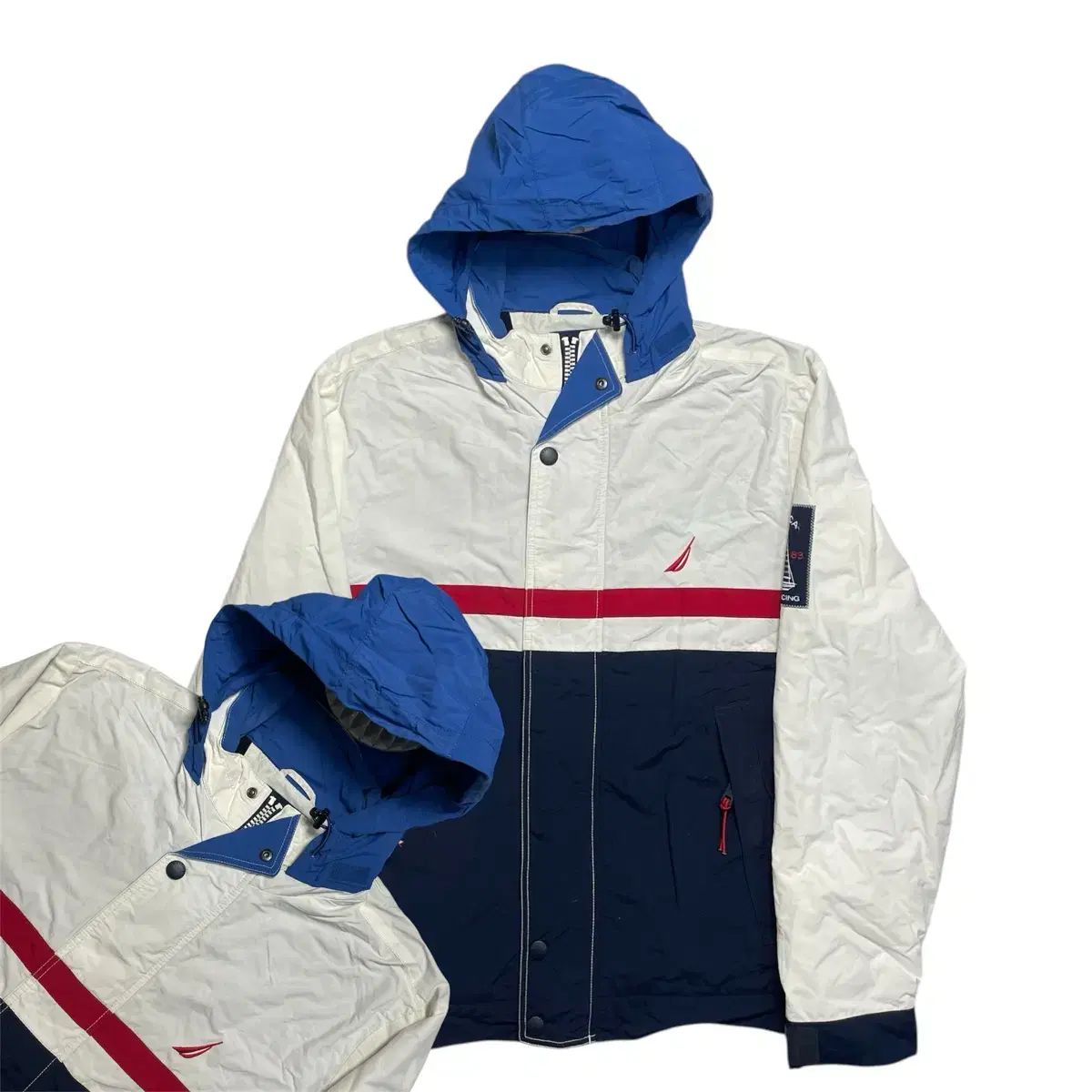NAUTICA オールドスクール ナイロン ウィンドブレーカー ジャケット M