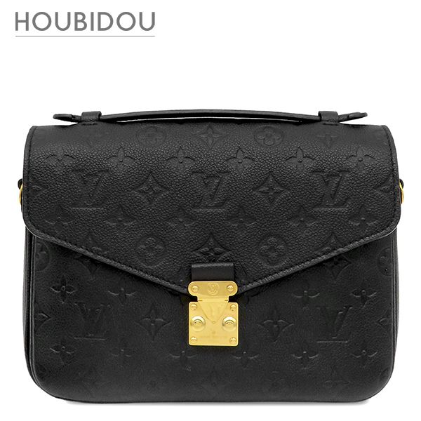 ルイヴィトン LOUIS VUITTON 2WAYバッグ ポシェット メティス MM モノグラムアンプラント ノワール ゴールド金具 黒 ショルダーバッグ M41487 DU0178 【箱】【中古】