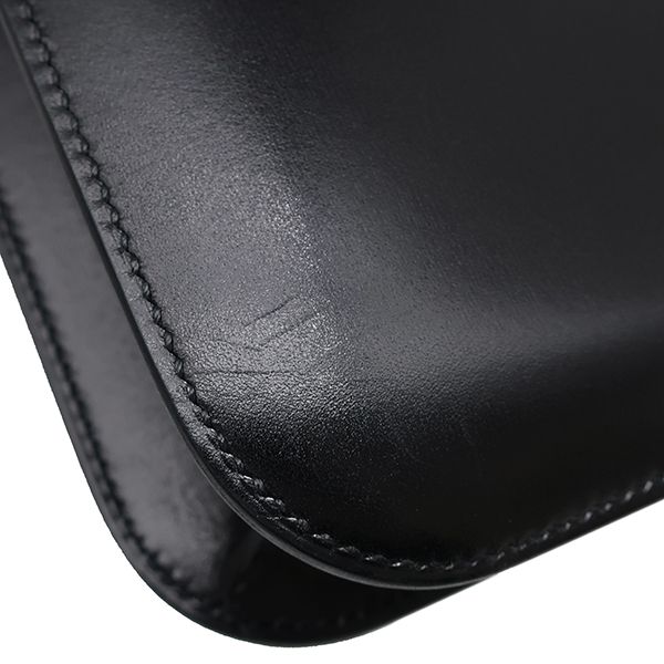 エルメス HERMES ショルダーバッグ コンスタンス 23 ミロワール ボックスカーフ リザード ブラック シルバー金具 黒 リザード H金具 U 【保存袋】【中古】