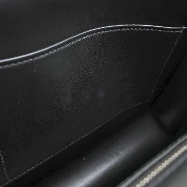 エルメス HERMES ショルダーバッグ コンスタンス 23 ミロワール ボックスカーフ リザード ブラック シルバー金具 黒 リザード H金具 U 【保存袋】【中古】