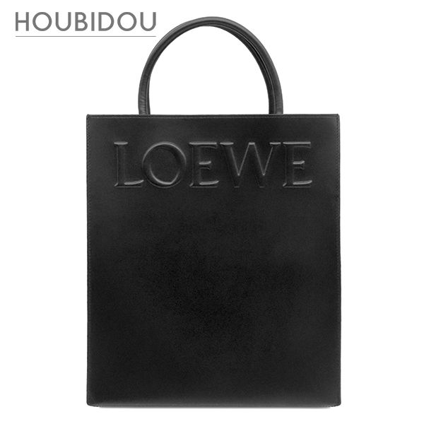 ロエベ LOEWE 2WAYバッグ スタンダード A4 トート レザー ブラック シャンパンゴールド金具 黒 ショルダー 通勤 通学 A933R18X14 【保存袋】【中古】 87,241円