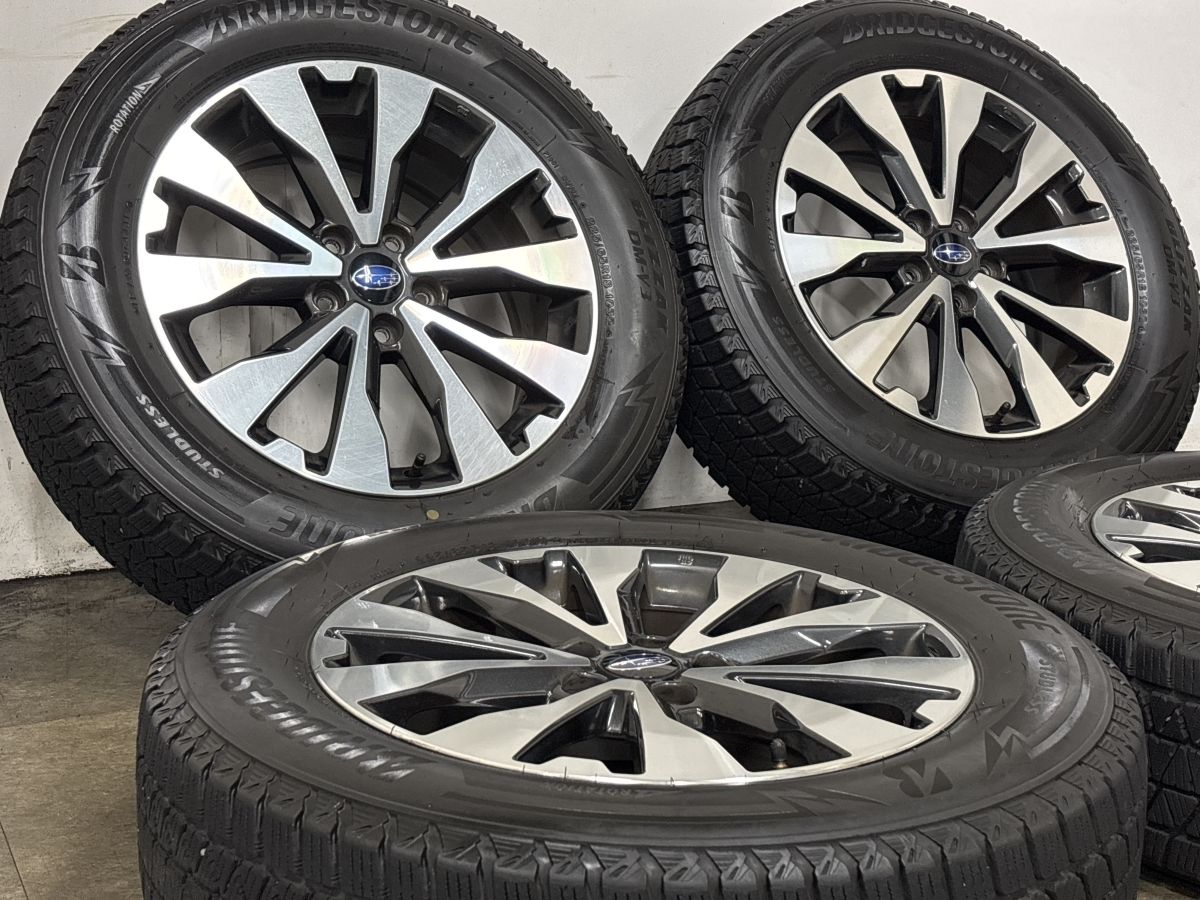 【交換用に】スバル BS9 レガシィアウトバック 純正 18in 7J +55 PCD114.3 ブリヂストン ブリザック DM-V3 225/65R18 ノーマル戻し