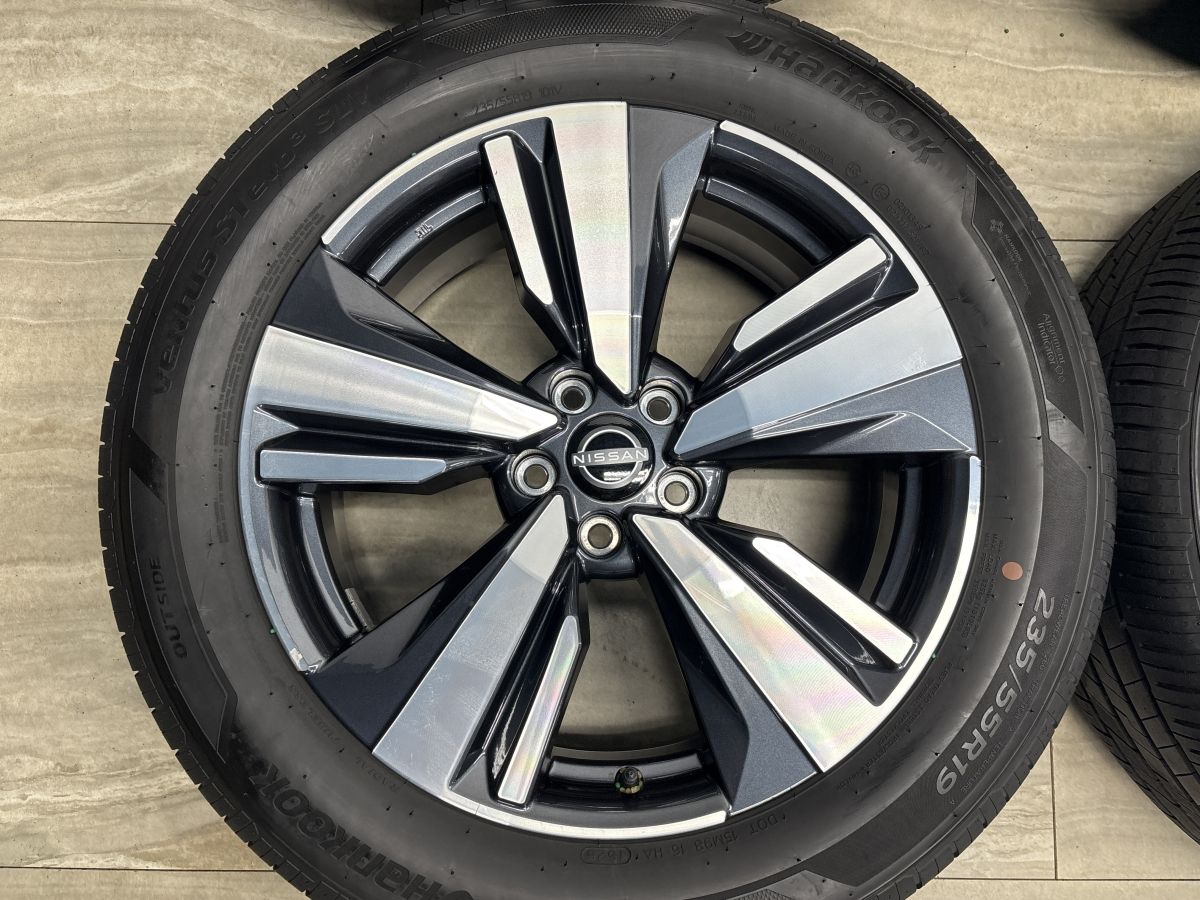 【美品 バリ溝】ニッサン T33 エクストレイル 純正 19in 7.5J +40 PCD114.3 ハンコック ベンタス S1 evo3 SUV 235/55R19 ノーマル戻し