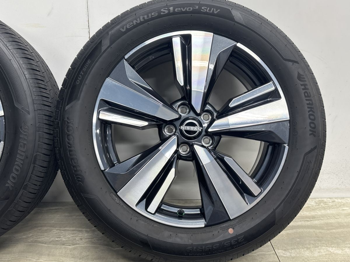【美品 バリ溝】ニッサン T33 エクストレイル 純正 19in 7.5J +40 PCD114.3 ハンコック ベンタス S1 evo3 SUV 235/55R19 ノーマル戻し