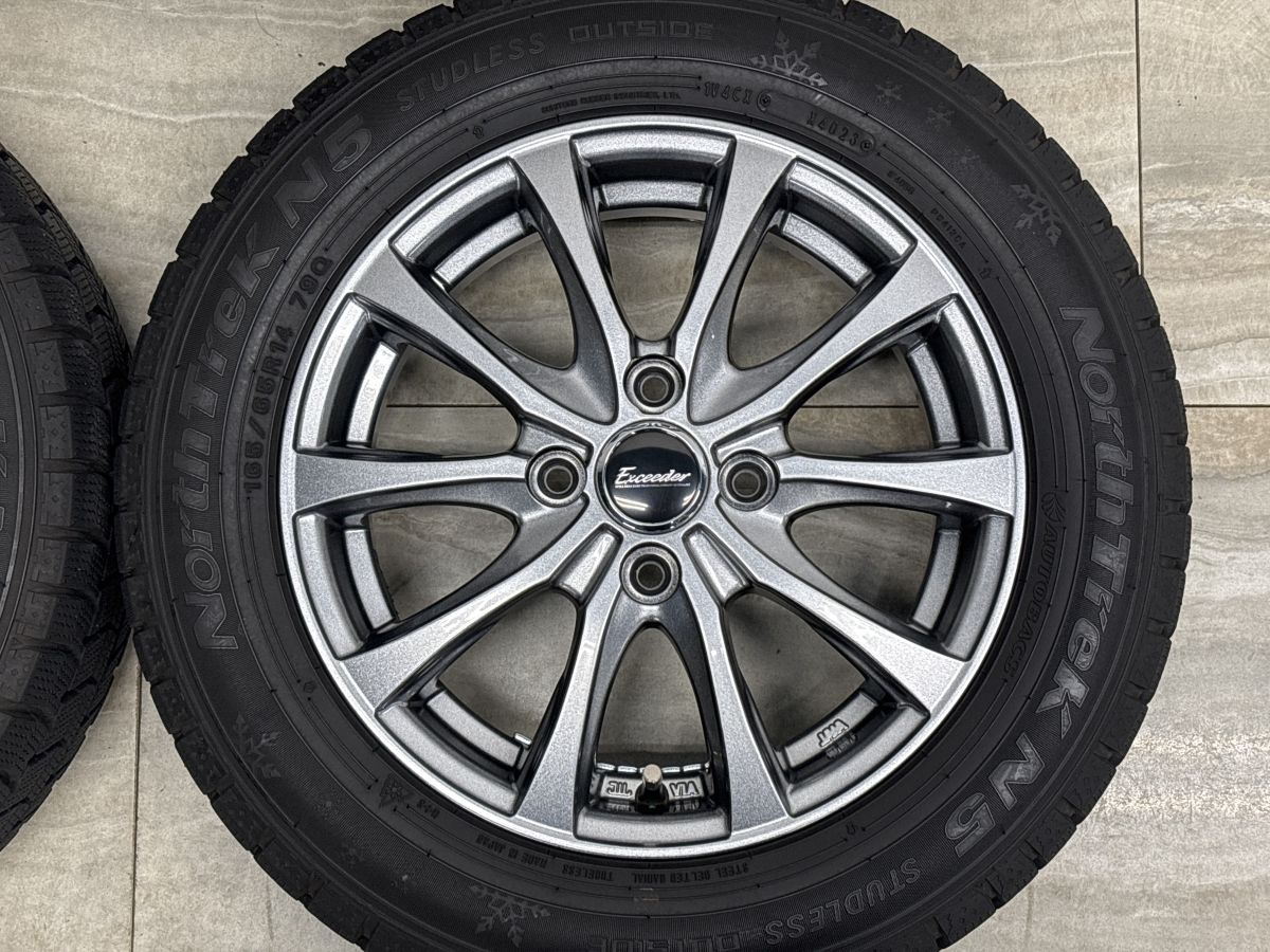 【バリ溝 美品】エクシーダー 14in 4.5J +45 PCD100 ノーストレック N5 165/65R14 パッソ タンク ルーミー インサイト デリカD:2 即納可能 【バリ溝 美品】エクシーダー 14in 4.5J +45 PCD100 ノーストレック N5 165/65R14 パッソ タンク ルーミー インサイト デリカD:2 即納可能