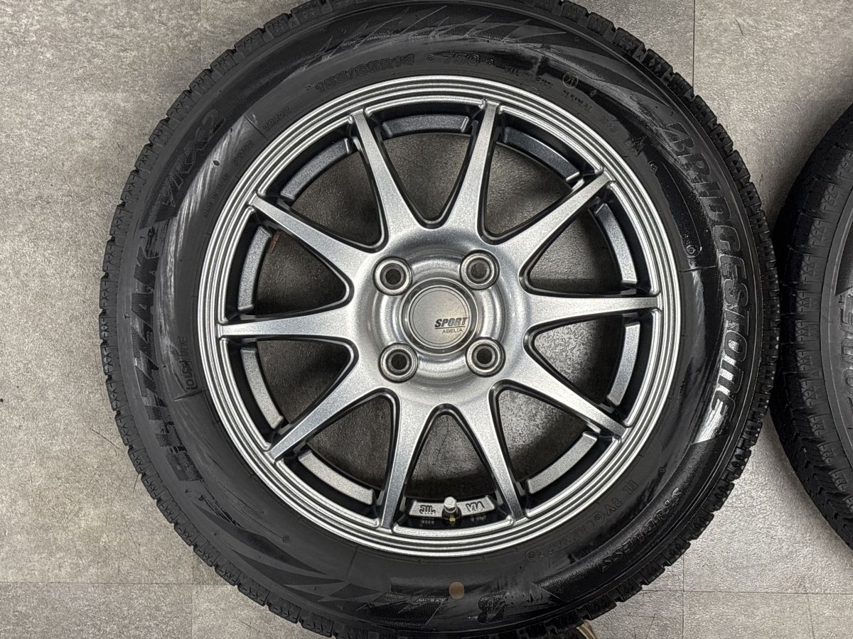 【スタッドレス】SPORT ABELIA 14in 4.5J +45 PCD100 ブリヂストン ブリザック VRX2 155/65R14 N-BOX ワゴンR アルト タント 即納可能 【スタッドレス】SPORT ABELIA 14in 4.5J +45 PCD100 ブリヂストン ブリザック VRX2 155/65R14 N-BOX ワゴンR アルト タント 即納可能