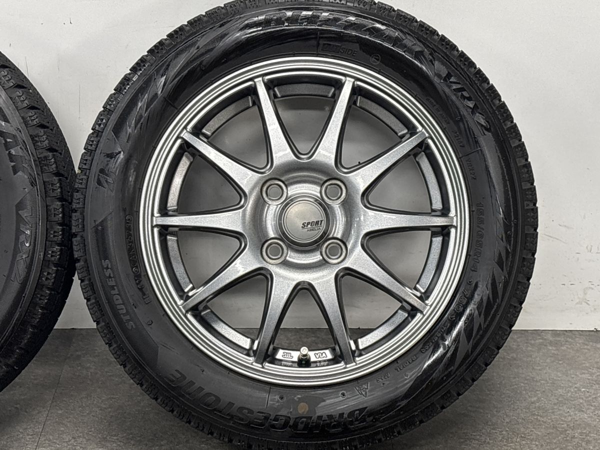 【スタッドレス】SPORT ABELIA 14in 4.5J +45 PCD100 ブリヂストン ブリザック VRX2 155/65R14 N-BOX ワゴンR アルト タント 即納可能 【スタッドレス】SPORT ABELIA 14in 4.5J +45 PCD100 ブリヂストン ブリザック VRX2 155/65R14 N-BOX ワゴンR アルト タント 即納可能