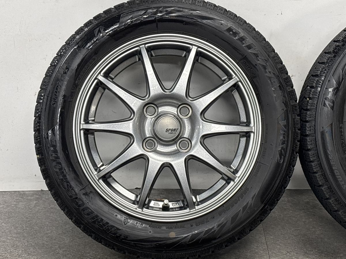 【スタッドレス】SPORT ABELIA 14in 4.5J +45 PCD100 ブリヂストン ブリザック VRX2 155/65R14 N-BOX ワゴンR アルト タント 即納可能 【スタッドレス】SPORT ABELIA 14in 4.5J +45 PCD100 ブリヂストン ブリザック VRX2 155/65R14 N-BOX ワゴンR アルト タント 即納可能