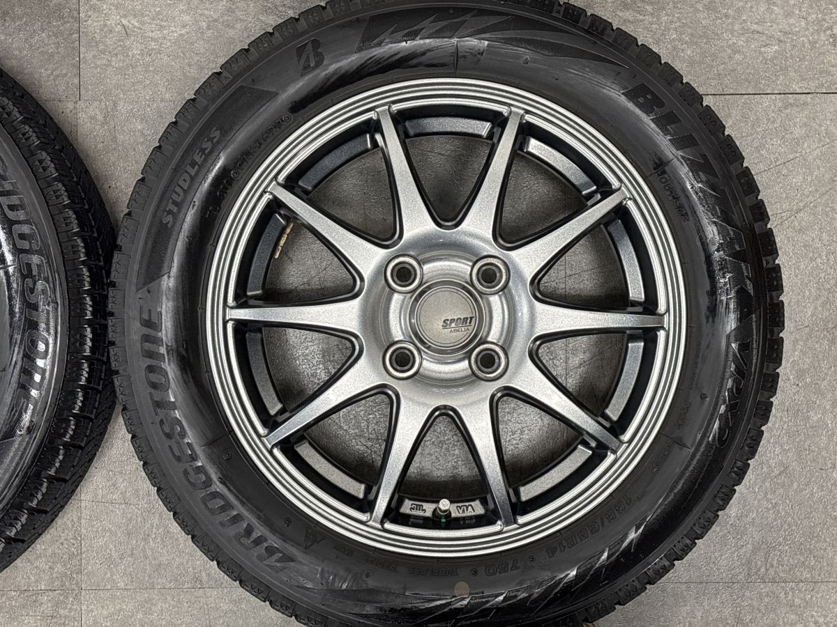 【スタッドレス】SPORT ABELIA 14in 4.5J +45 PCD100 ブリヂストン ブリザック VRX2 155/65R14 N-BOX ワゴンR アルト タント 即納可能 【スタッドレス】SPORT ABELIA 14in 4.5J +45 PCD100 ブリヂストン ブリザック VRX2 155/65R14 N-BOX ワゴンR アルト タント 即納可能