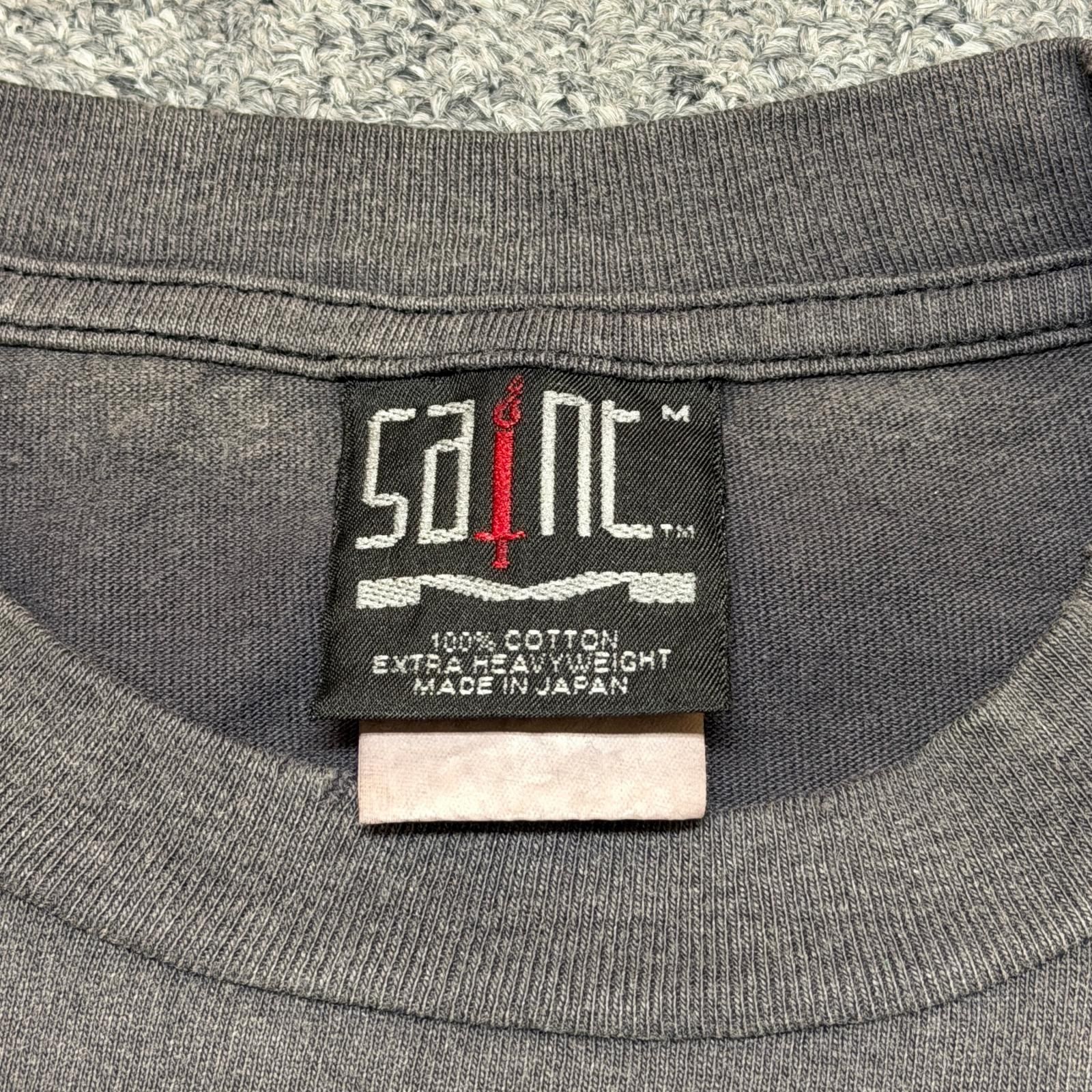 参考上代33000円 SAINT MICHAEL SS TEE / ON EARTH オンノースTシャツ 半袖カットソー セントマイケル SM-YS8-0000-002 ブラック系 M （15219M）