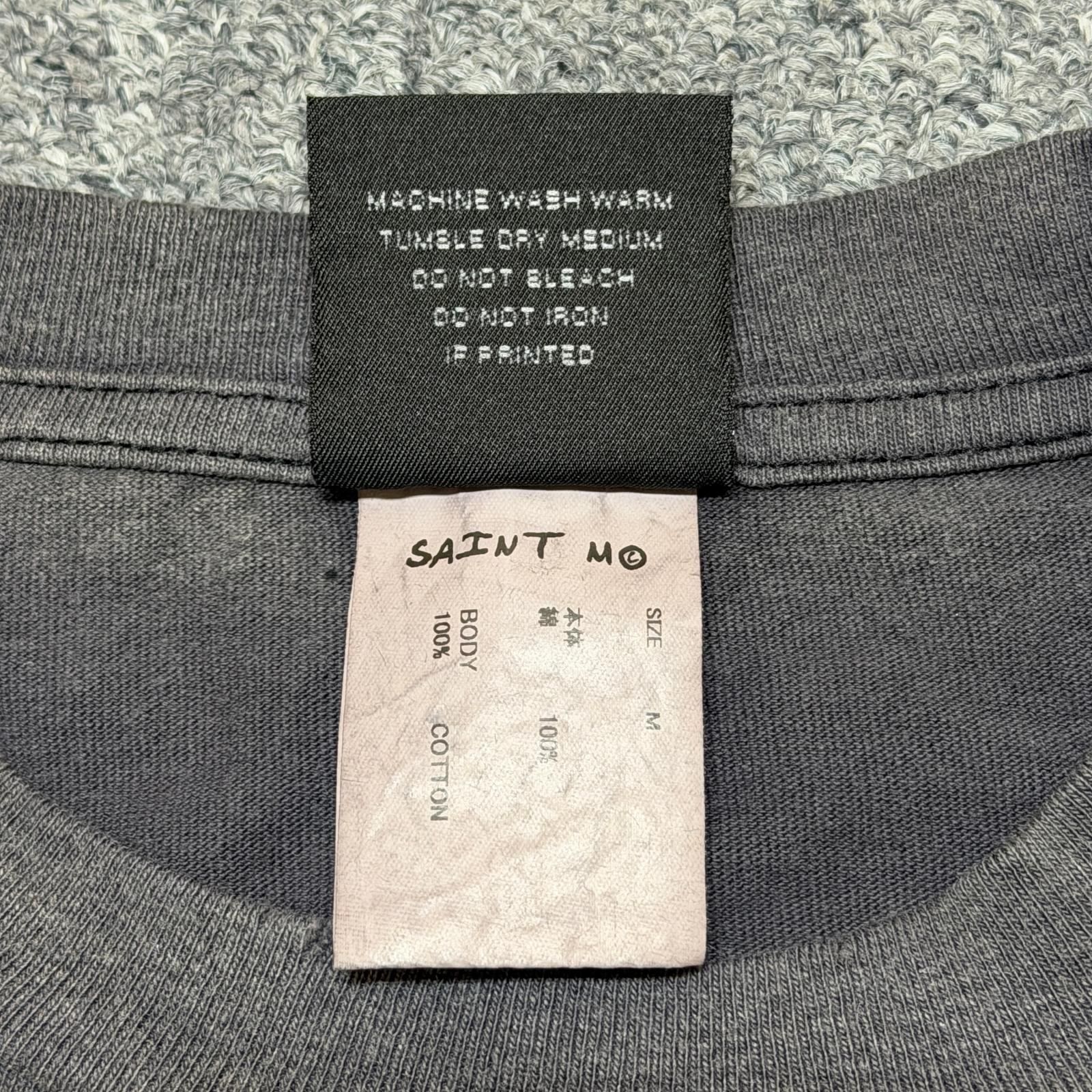 参考上代33000円 SAINT MICHAEL SS TEE / ON EARTH オンノースTシャツ 半袖カットソー セントマイケル SM-YS8-0000-002 ブラック系 M （15219M）