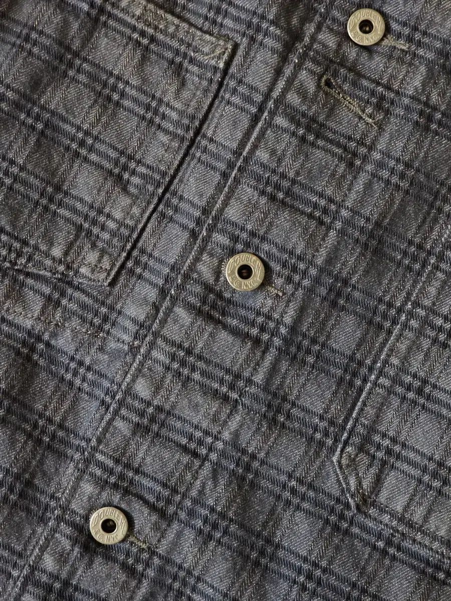 25SS RRA ダブルアールエル チェック ジャカード デニム カバーオール ジャケット 25SS RRA ダブルアールエル チェック ジャカード デニム カバーオール ジャケット