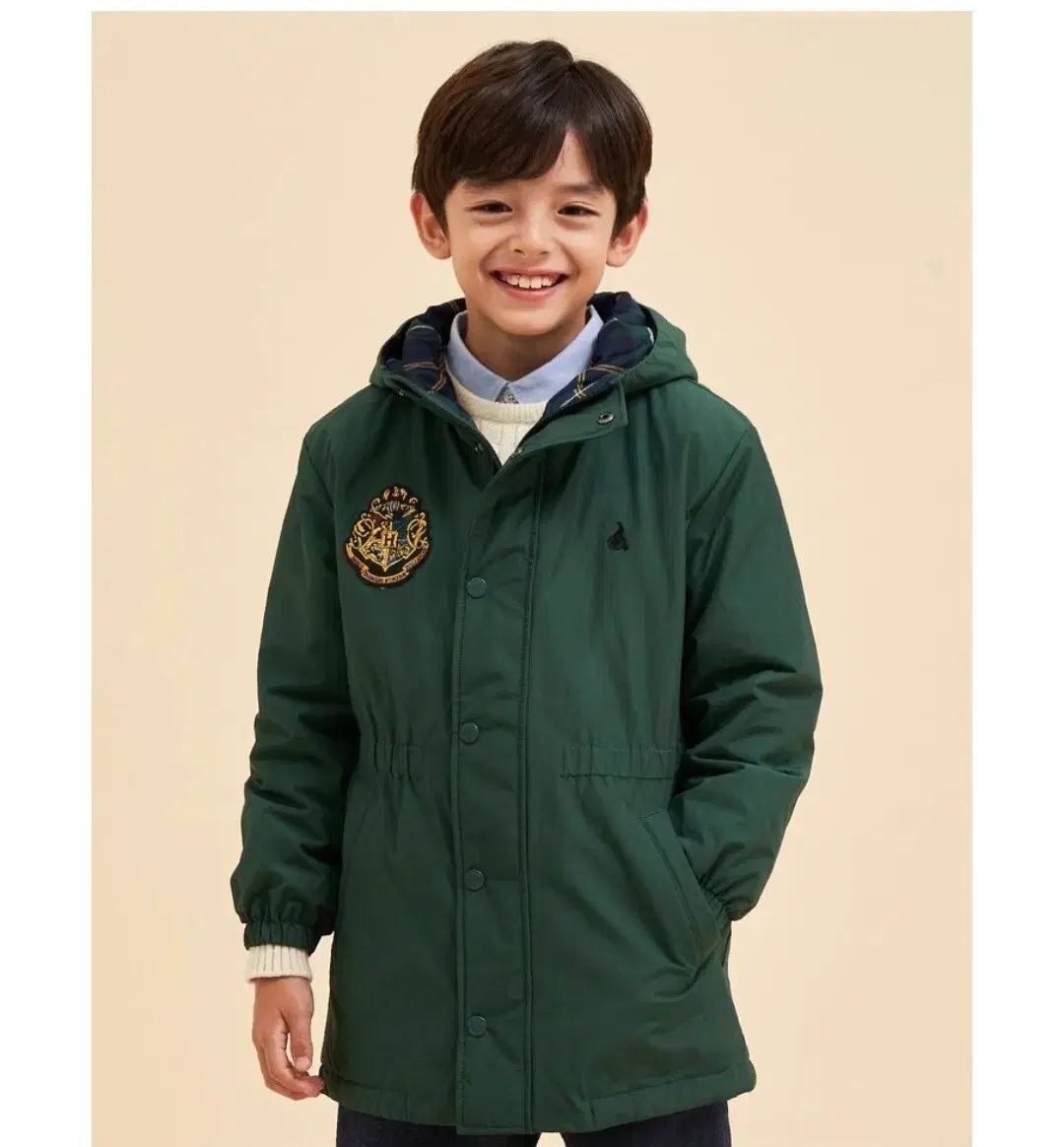 ビーンポールキッズ ハリーポッター ダウン サファリ ジャケット グリーン 120 新品 ビーンポールキッズ ハリーポッター ダウン サファリ ジャケット グリーン 120 新品