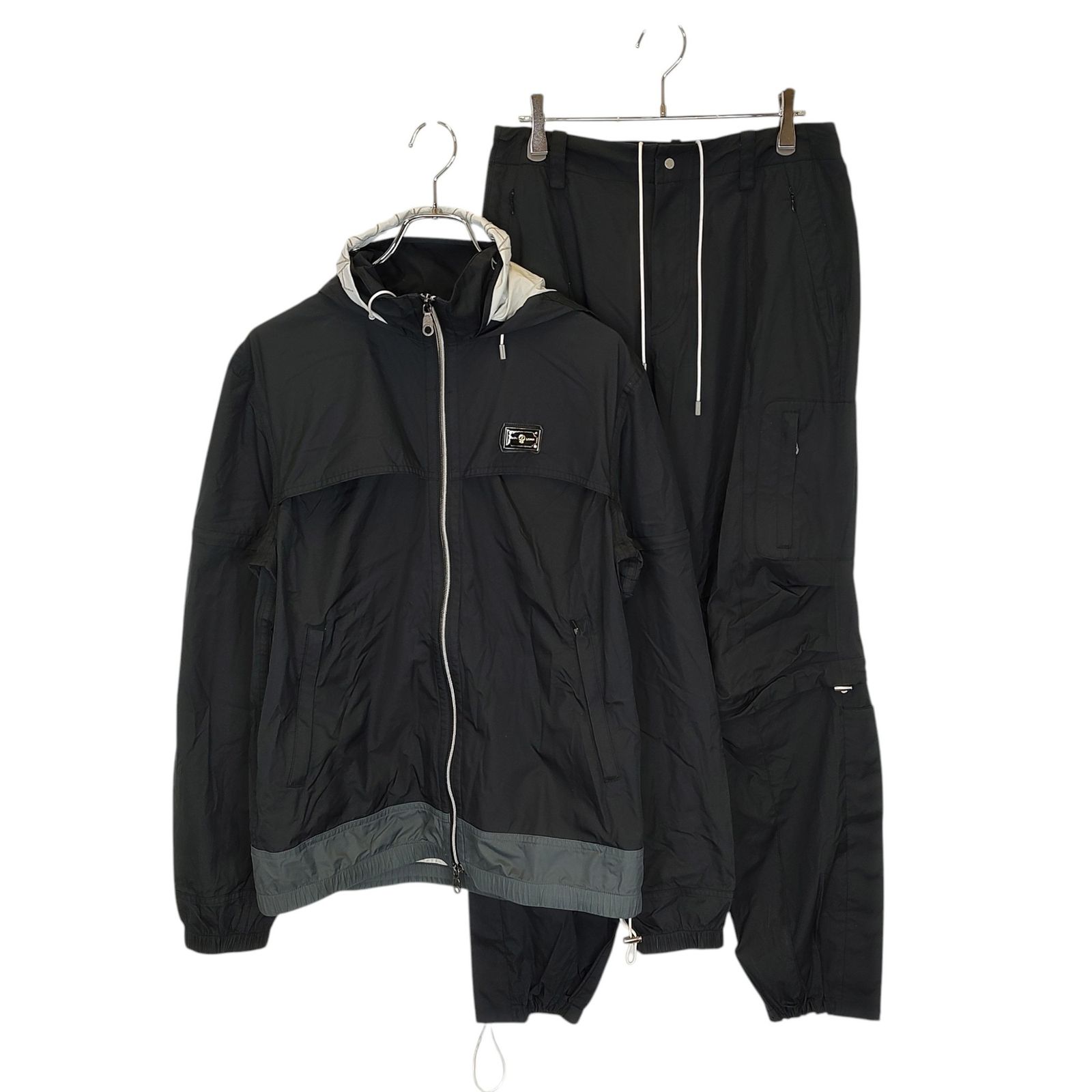 MARK&LONA マークアンドロナ ゴルフ 2WAY セットアップ レインジャケット/レインパンツ ML-13S-CJK ML-13-CPT M ブラック メンズ
