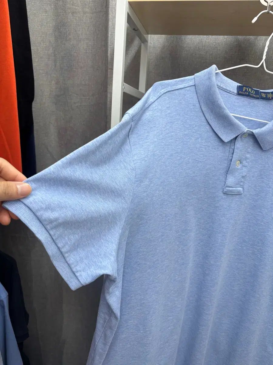 ポロラルフローレン カラーTシャツ ブルー XXL