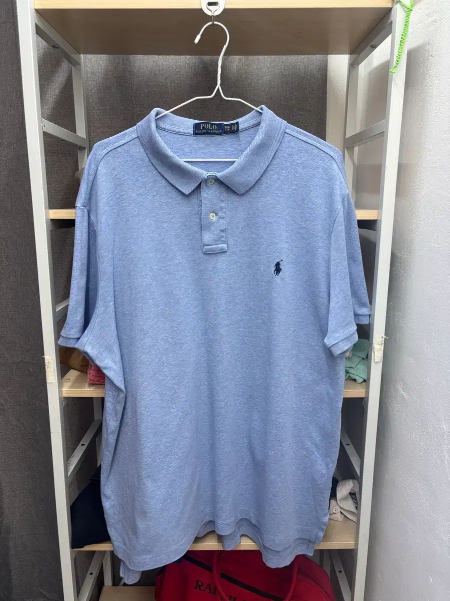 ポロラルフローレン カラーTシャツ ブルー XXL