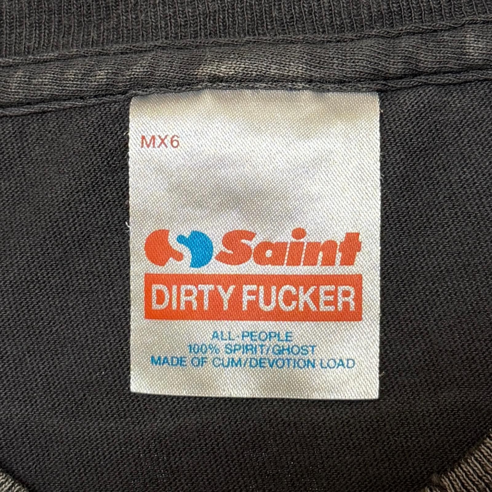 参考上代46200円 SAINT MICHAEL 25SS RAPTURE TEE ラプチャーTシャツ 半袖カットソー セントマイケル SM-HR8-0000-015 ブラック系 M （15218M）
