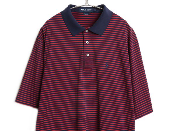 90s ポロゴルフ ラルフローレン ボーダー 半袖 ポロシャツ メンズ L 古着 オールド 半袖シャツ ペルー製 高級 100% ピマ コットン スムース 90s ポロゴルフ ラルフローレン ボーダー 半袖 ポロシャツ メンズ L 古着 オールド 半袖シャツ ペルー製 高級 100% ピマ コットン スムース