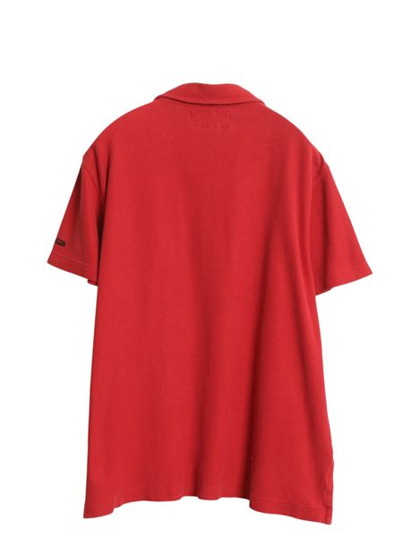 00s ポロスポーツ ラルフローレン 半袖 ポロシャツ メンズ L / オールド ポロ 半袖シャツ コットン サーマル ストレッチ カットソー レッド