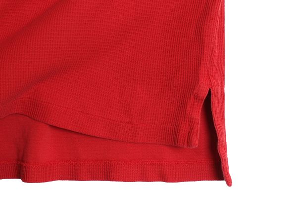 00s ポロスポーツ ラルフローレン 半袖 ポロシャツ メンズ L / オールド ポロ 半袖シャツ コットン サーマル ストレッチ カットソー レッド
