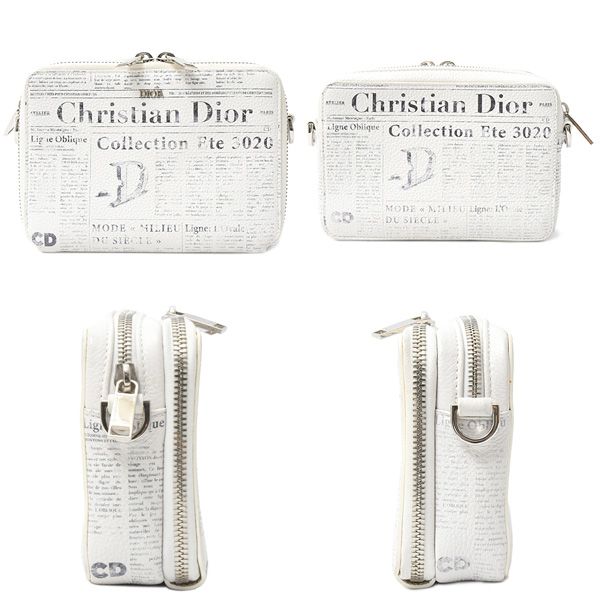 クリスチャンディオール バッグ レディース ショルダーポーチ ダニエルアーシャムコラボ ホワイト Christian Dior 中古