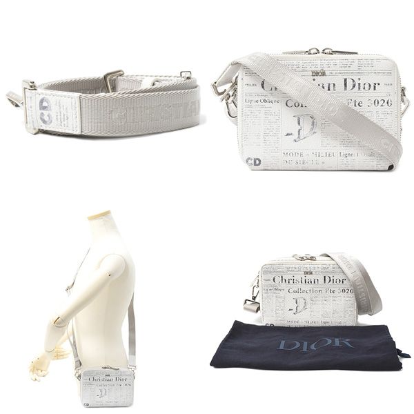 クリスチャンディオール バッグ レディース ショルダーポーチ ダニエルアーシャムコラボ ホワイト Christian Dior 中古