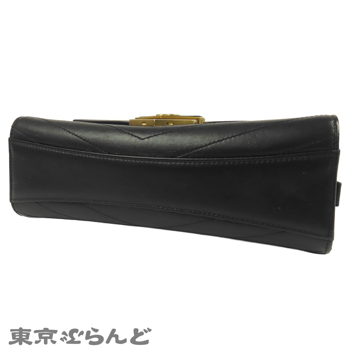 シャネル CHANEL ショルダーバッグ A57491 ブラック 黒 ゴールド金具 カーフ シェブロン Vステッチ 26番台 レディース 101866984