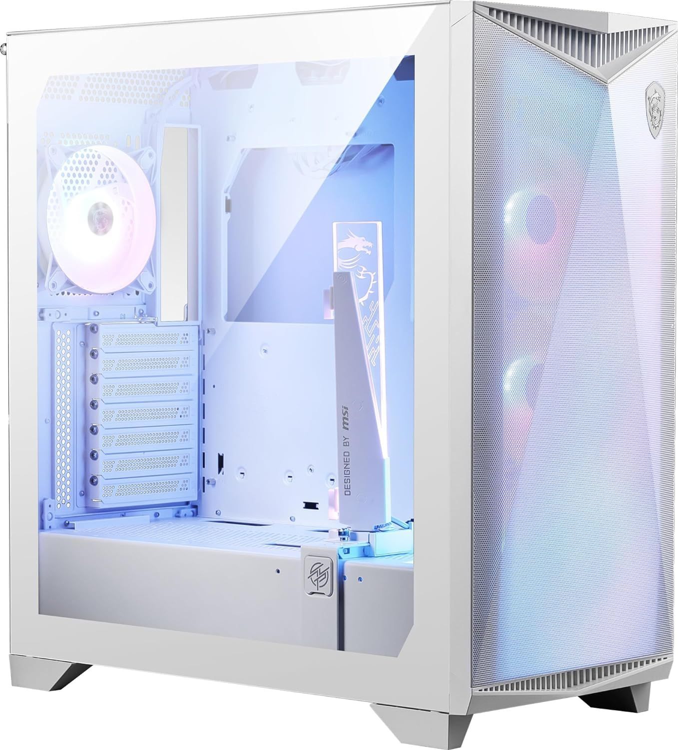 MSI MPG GUNGNIR 300R AIRFLOW WHITE PCケース E-ATX ミドルタワー 白 エアフロー重視 ARGBファン4基付き 強化ガラスVGAスタンド付属 CS8771 shu 24f35851