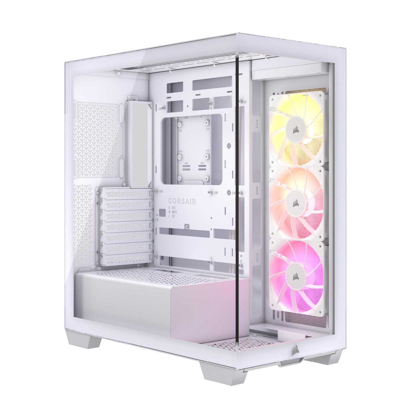 CORSAIR 3500X ARGB Tempered Glass ミドルタワーPCケース ホワイト CC-9011279-WW shu 6254f89a