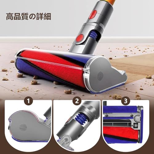 掃除機ヘッド ダイソンV7(SV11) V8(SV10) V10(SV12) V11(SV14) V15(SV22)シリーズ対応 ソフトローラークリーンヘッド パーツ 交換部品 交換ヘッド shu b0c77a55