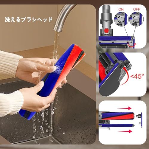 掃除機ヘッド ダイソンV7(SV11) V8(SV10) V10(SV12) V11(SV14) V15(SV22)シリーズ対応 ソフトローラークリーンヘッド パーツ 交換部品 交換ヘッド shu b0c77a55