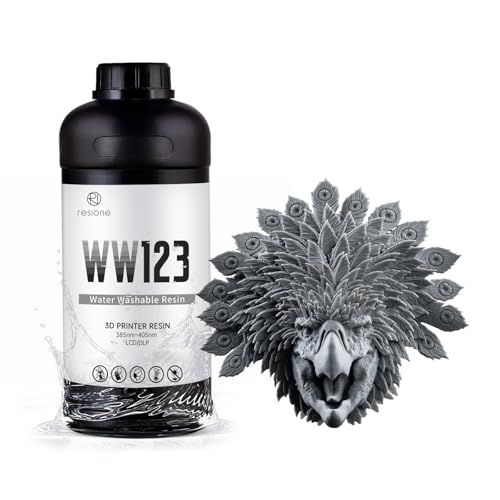 RESIONE 光造形3 Dプリンタ?レジン:水洗いレジン - WW123 高精度で割れず、流動性が高く、高速印刷が可能、光硬化標準樹脂 405nm LCD DLP MSLA 3Dプリンター向け (1000,コールドグレー) shu 9ee7647e