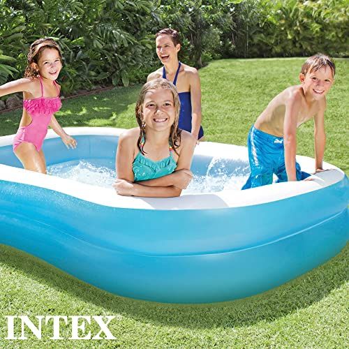 INTEX(インテックス) スイムセンターファミリープール ブルー 203x152x48cm #57180 [日本正規品] shu 92d2b7e6
