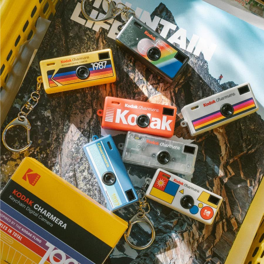 KODAK CHARMERA キーチェーン デジタルカメラブラインドボックス シングルボックス (1個)ミニカメラ、デジカメ、ビデオ録画、バッグチャーム、フィルムシミュレーションプリセット、1.6メガピクセル、マイクロSDカードスロット、初心 3d9d37bd