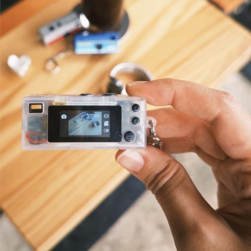 KODAK CHARMERA キーチェーン デジタルカメラブラインドボックス シングルボックス (1個)ミニカメラ、デジカメ、ビデオ録画、バッグチャーム、フィルムシミュレーションプリセット、1.6メガピクセル、マイクロSDカードスロット、初心 3d9d37bd