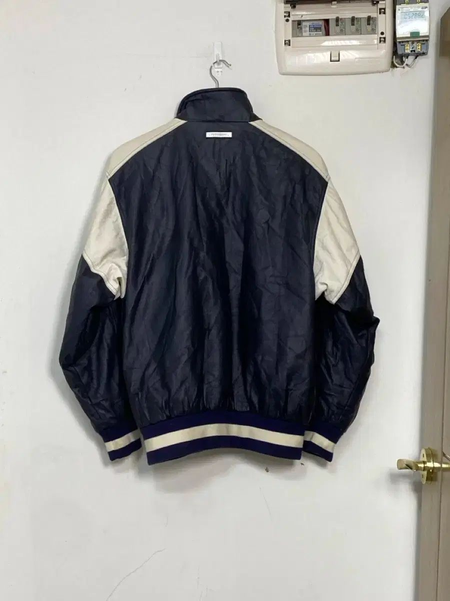 90s デサント レザースタジャン ハイネック ジャケット アウター L
