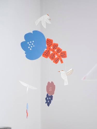 モビール 「花とハチドリーHummingbirdー」 大人のインテリア W30cm×H53cm 日本生まれのモビールブランドt モビール 「花とハチドリーHummingbirdー」 大人のインテリア W30cm×H53cm 日本生まれのモビールブランドt