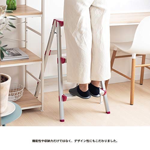 コーナン オリジナル アルミ踏台 ３段 高さ76cm ＲＮ１０ＦＤ?０３ＲＮ プラスチック シルバーt