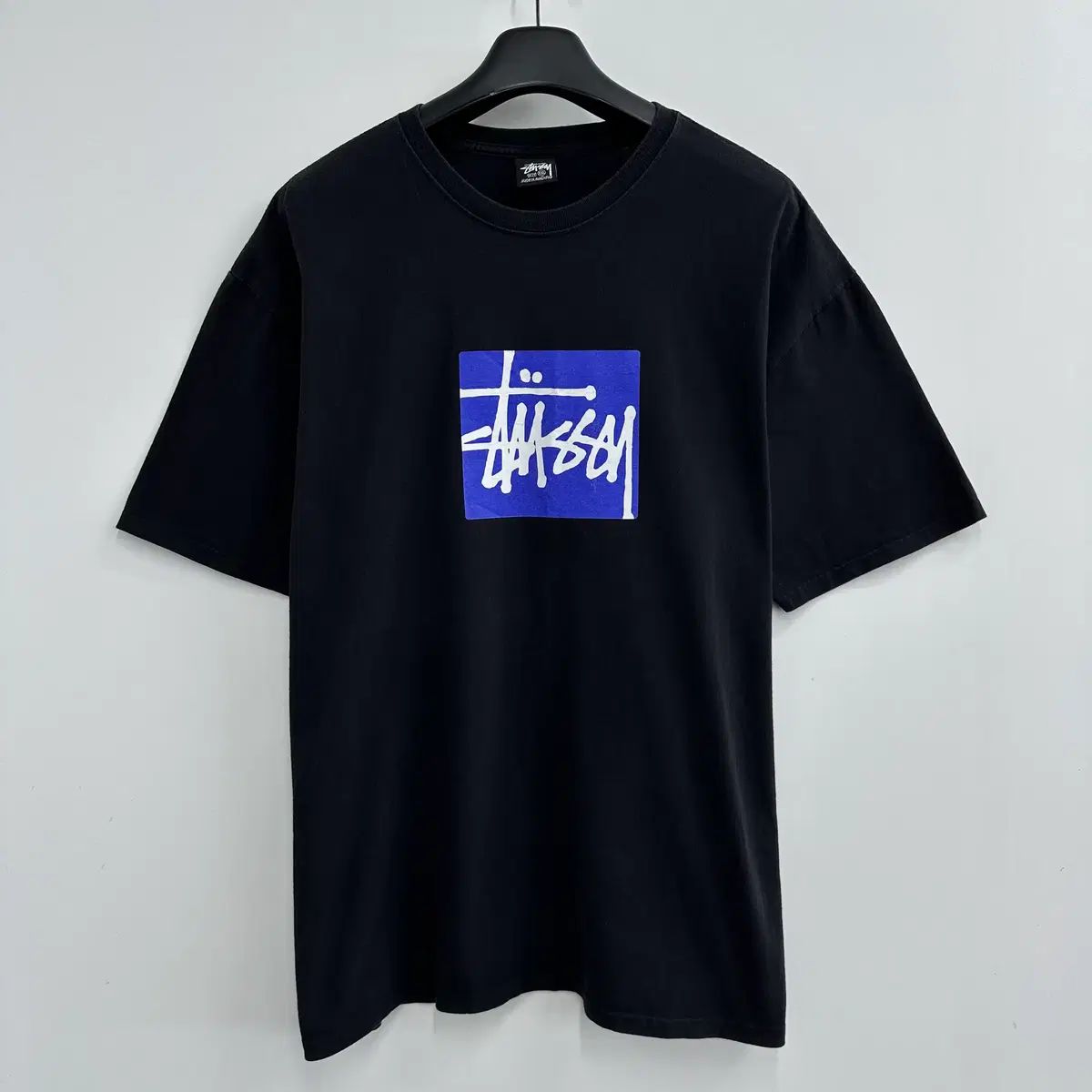 110 STUSSY ステューシー ストック ボックスロゴ メンズ ルーズフィット 半袖 Tシャツ