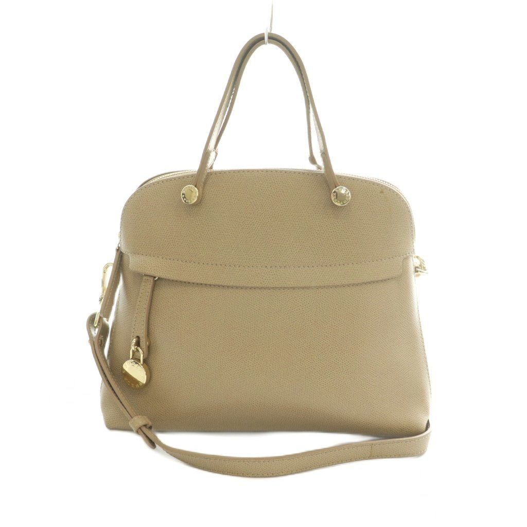 フルラ FURLA 2WAY ショルダーバッグ ハンドバッグ レザー ベージュ /MI ■GY18