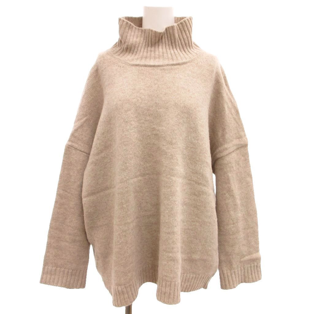 マックスマーラ ウィークエンドライン MAX MARA WEEKEND LINE ニット セーター 長袖 スタンドネック ウール M ベージュ /JS