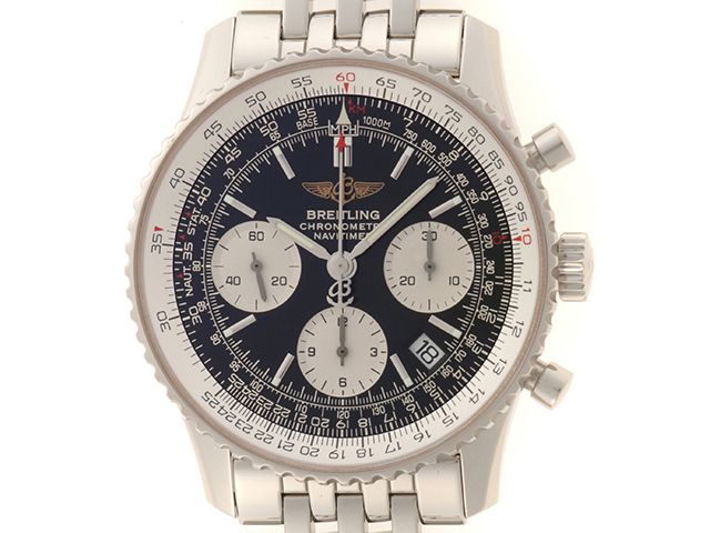 BREITLING ブライトリング ナビタイマー A23322 腕時計 ステンレススチール ブラック/シルバー文字盤 自動巻き メンズ【中古】【472】SJ