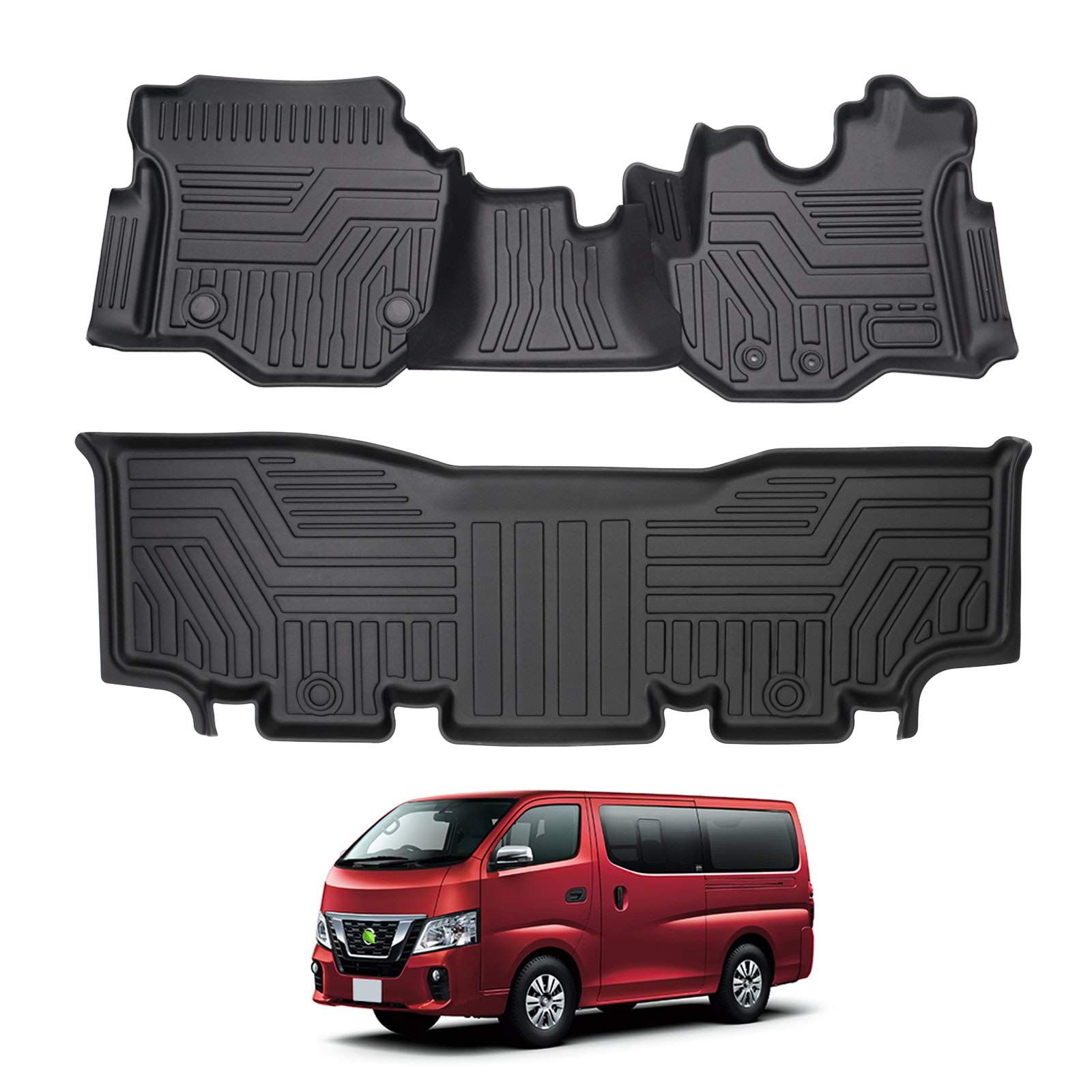 新品 Cartist ニッサン NV350 キャラバン E26系 フロアマット カーマット セカンドマット CARAVAN E26 2012-2022年に適用 防水 滑り防止 耐汚れ 立体 3Dフロアマット 抗菌効果 TPE素材 カスタムパーツ 車種専用設計