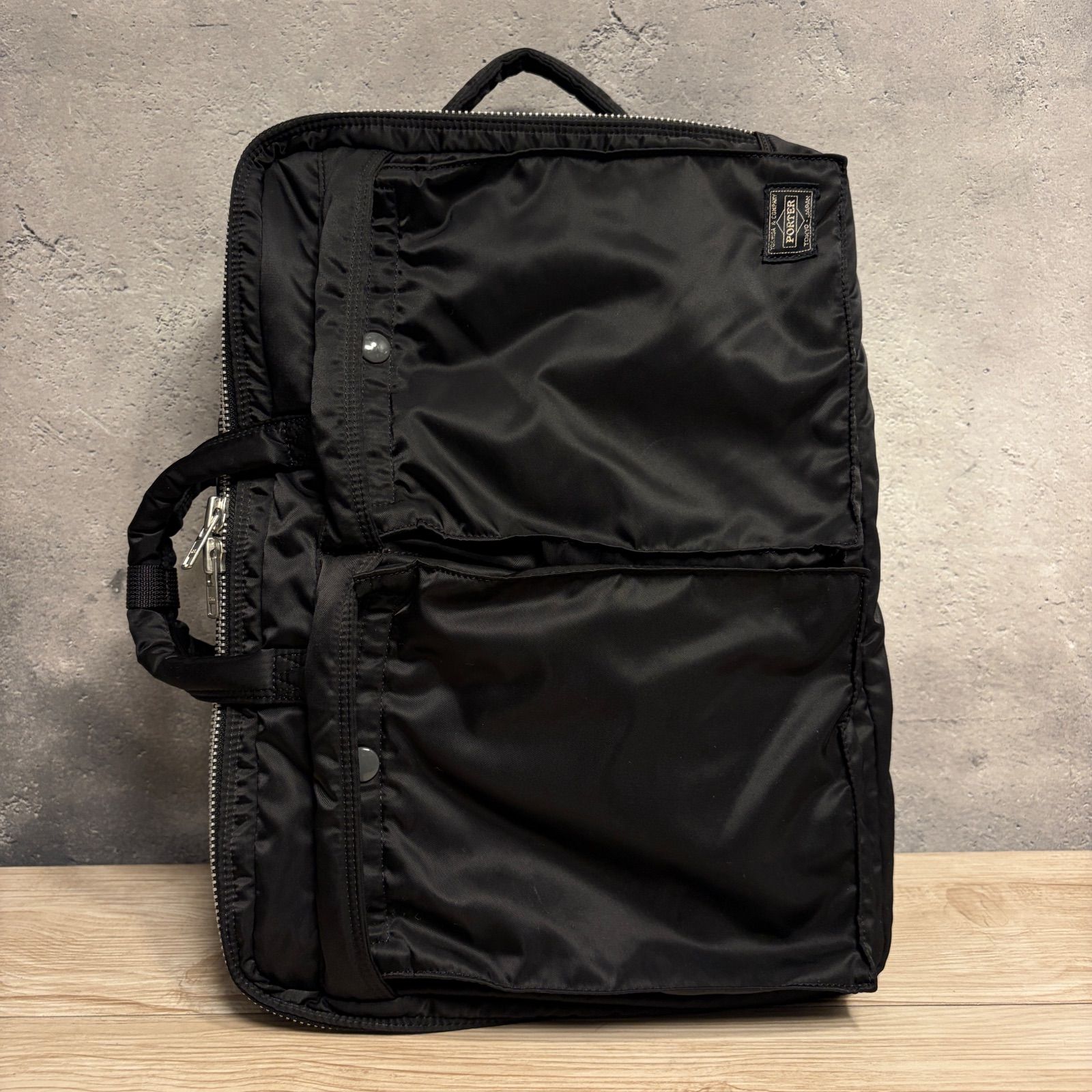✨PORTER タンカー 3WAY 二層式 ビジネスバッグ ブラック Navy Box8-911