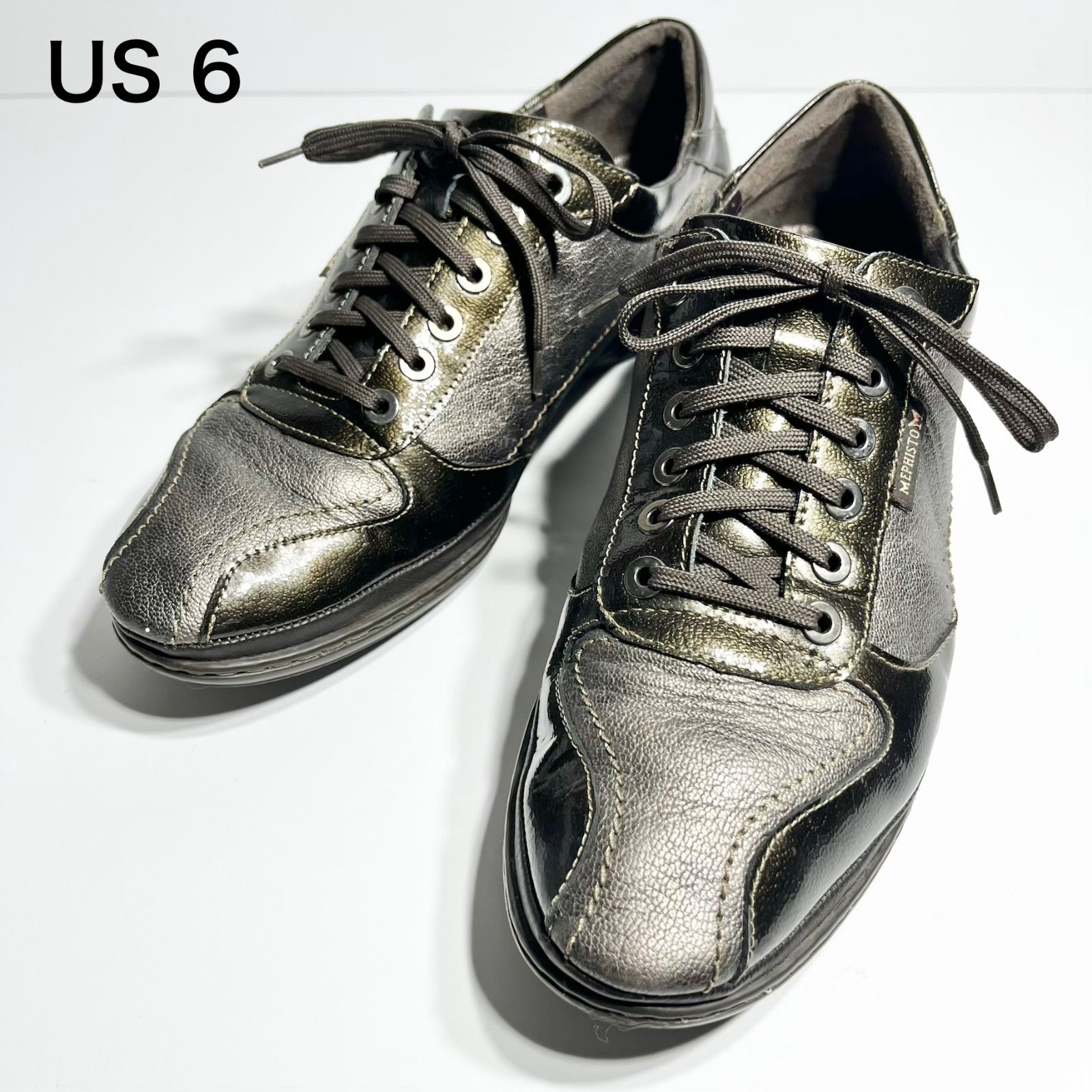 【極美品】MEPHISTO メフィスト AIR-JET 本革 ウォーキングシューズ UK6
