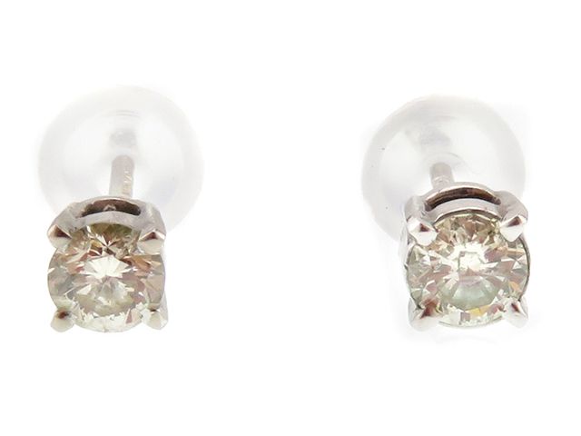 JEWELRY　ジュエリー　ピアス　K18ホワイトゴールド　ダイヤモンド0.19ct/0.20ct　約0.9g レディース【中古】【207】2147300423837